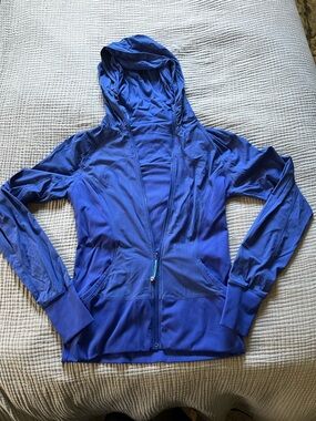 lululemon athletica Royal Blue Hooded Zip Reversible Lightweight Jacket